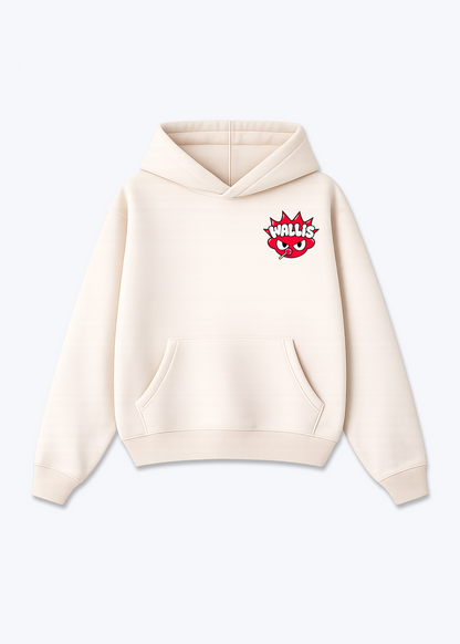 Wallis Homie Oversized Hoodie - Beige Front (Designed)