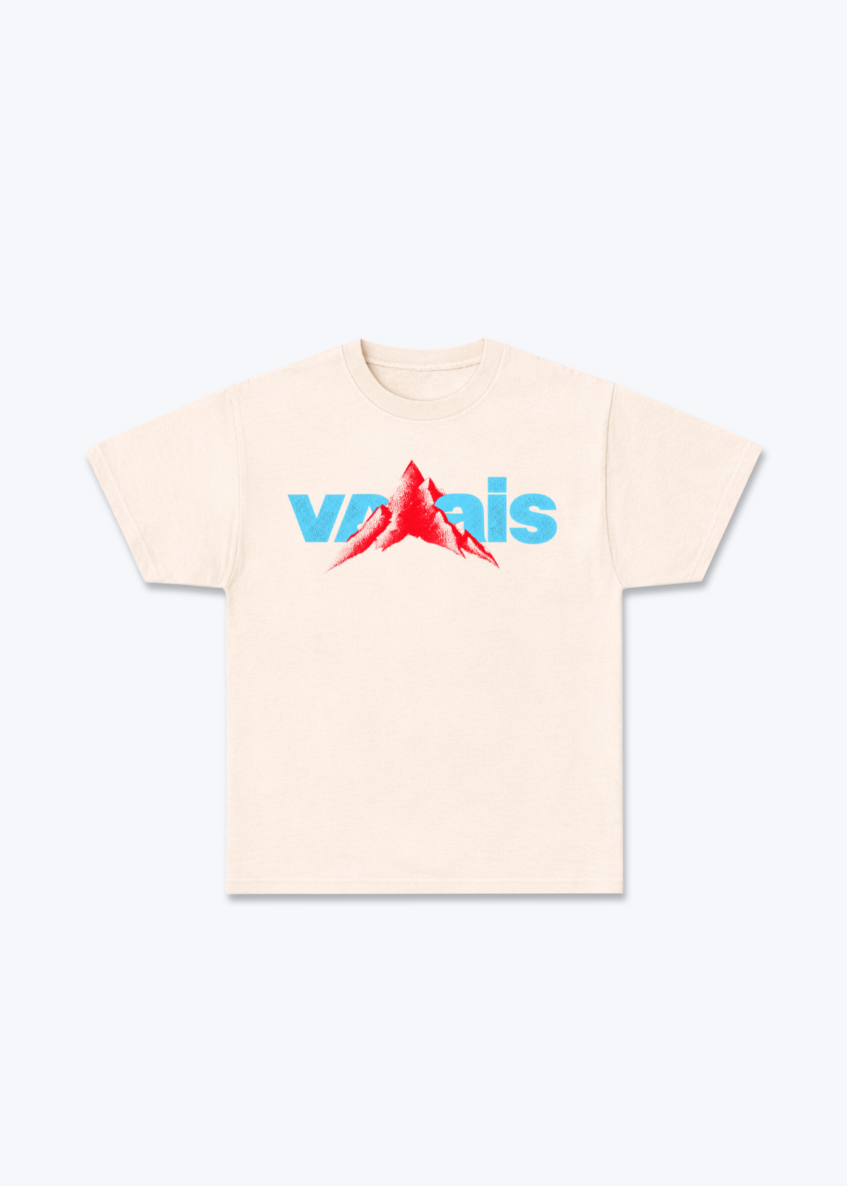 Wallis Mountain Basic T-Shirt - Beige Front (Designed)