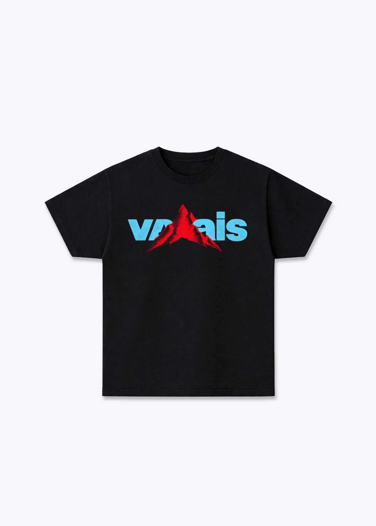 Wallis Mountain Basic T-Shirt - Black Front (Designed)