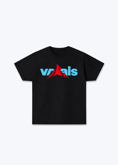 Wallis Mountain Basic T-Shirt - Black Front (Designed)