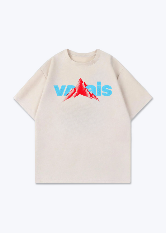 Wallis Mountain Oversized T-Shirt - Beige Front (Designed)