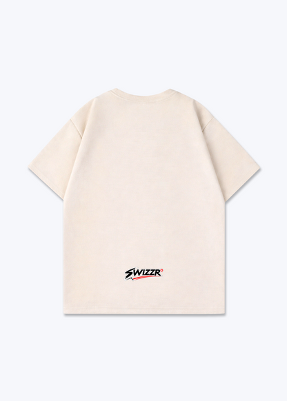 Wallis Mountain Oversized T-Shirt - Beige Back (Designed)