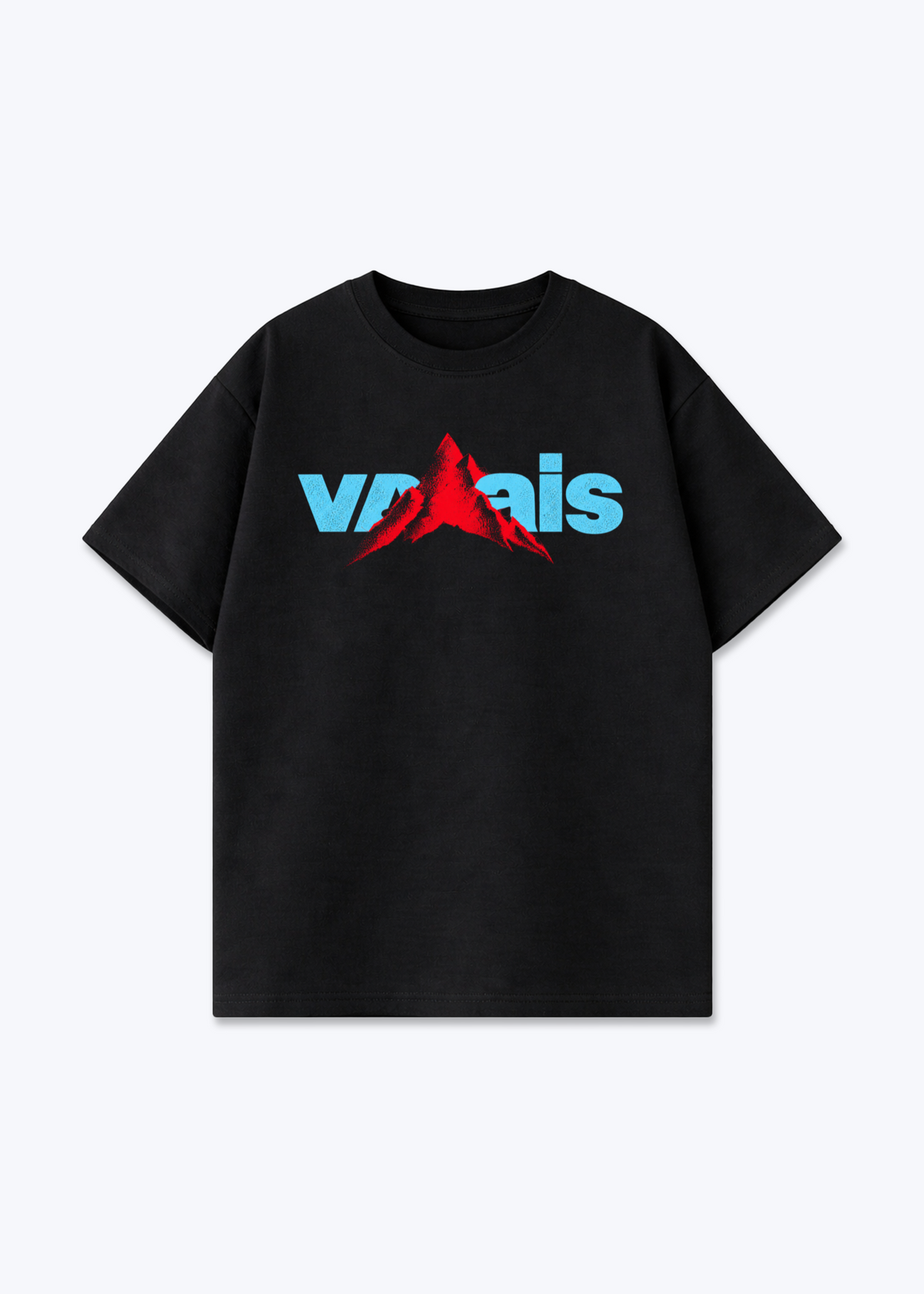 Wallis Mountain Oversized T-Shirt - Black Front (Designed)
