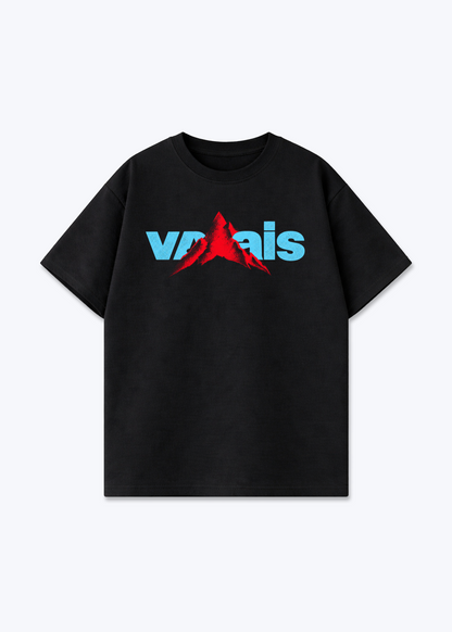 Wallis Mountain Oversized T-Shirt - Black Front (Designed)