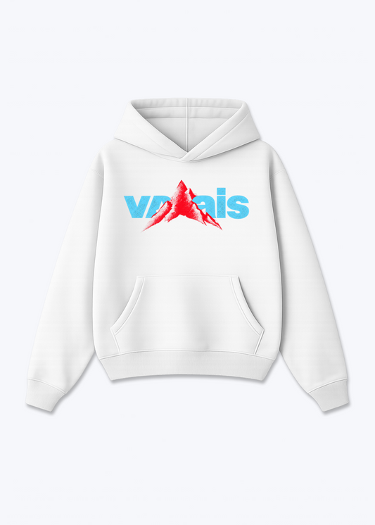 Wallis Mountain Oversized Hoodie - White Front (Designed)