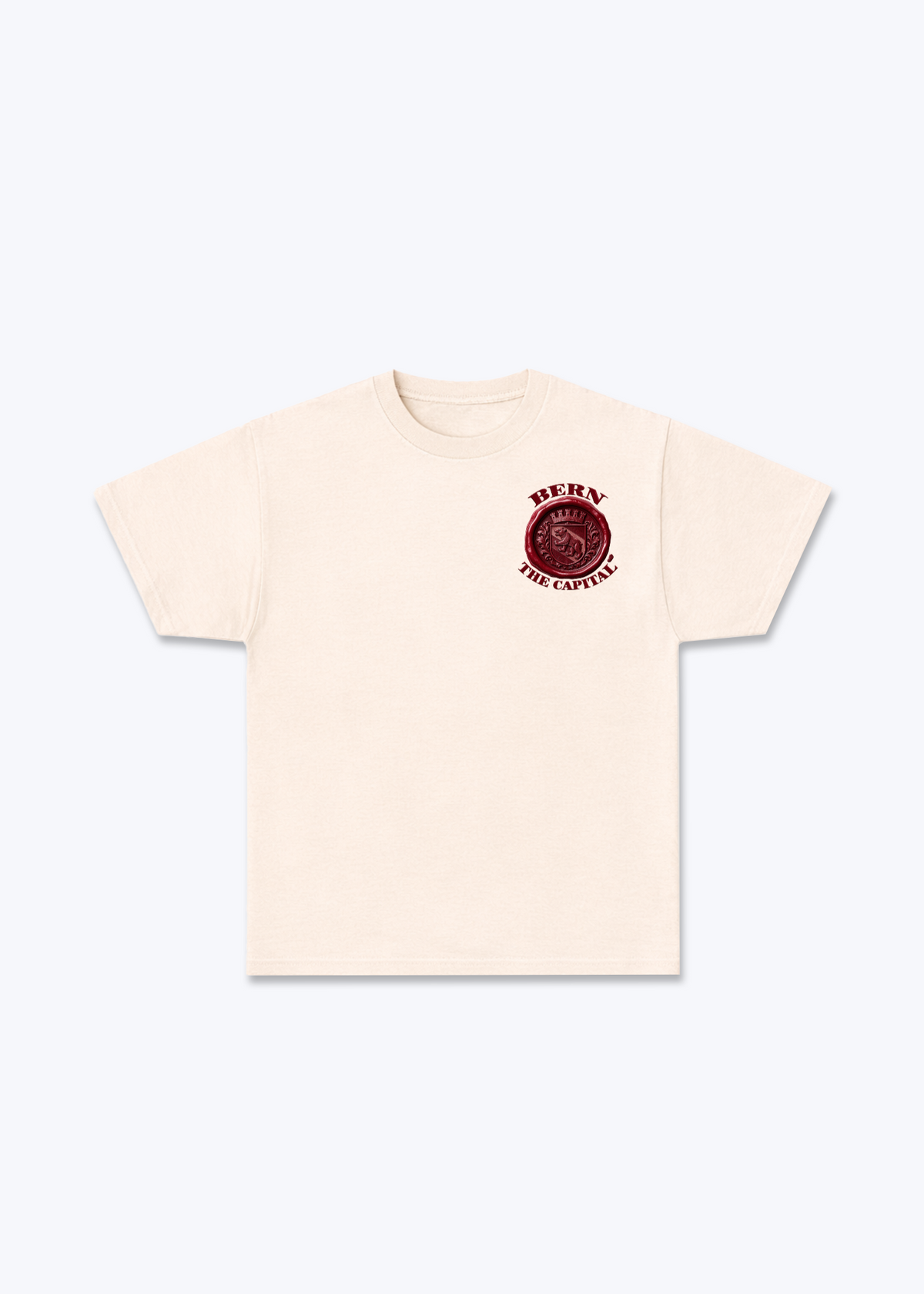 Bern Stamp Basic T-Shirt - Beige Front (Designed)