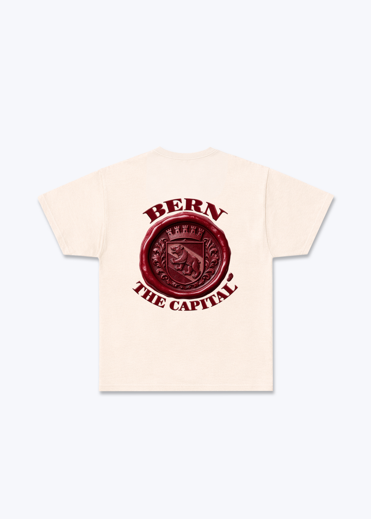 Bern Stamp Basic T-Shirt - Beige Back (Designed)