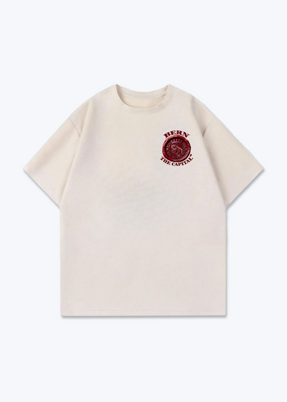 Bern Stamp Oversized T-Shirt - Beige Front (Designed)