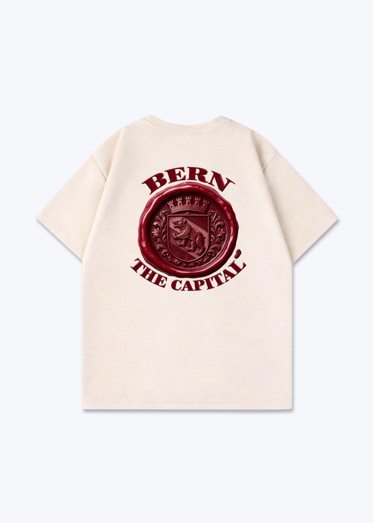 Bern Stamp Oversized T-Shirt - Beige Back (Designed)