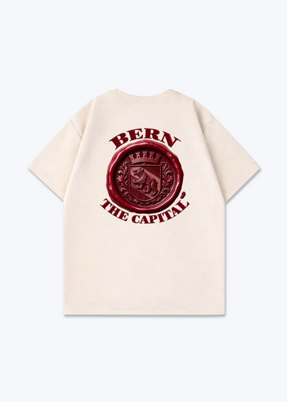 Bern Stamp Oversized T-Shirt - Beige Back (Designed)