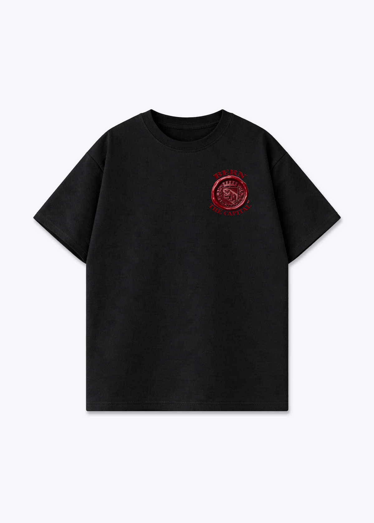 Bern Stamp Oversized T-Shirt - Black Front (Designed)