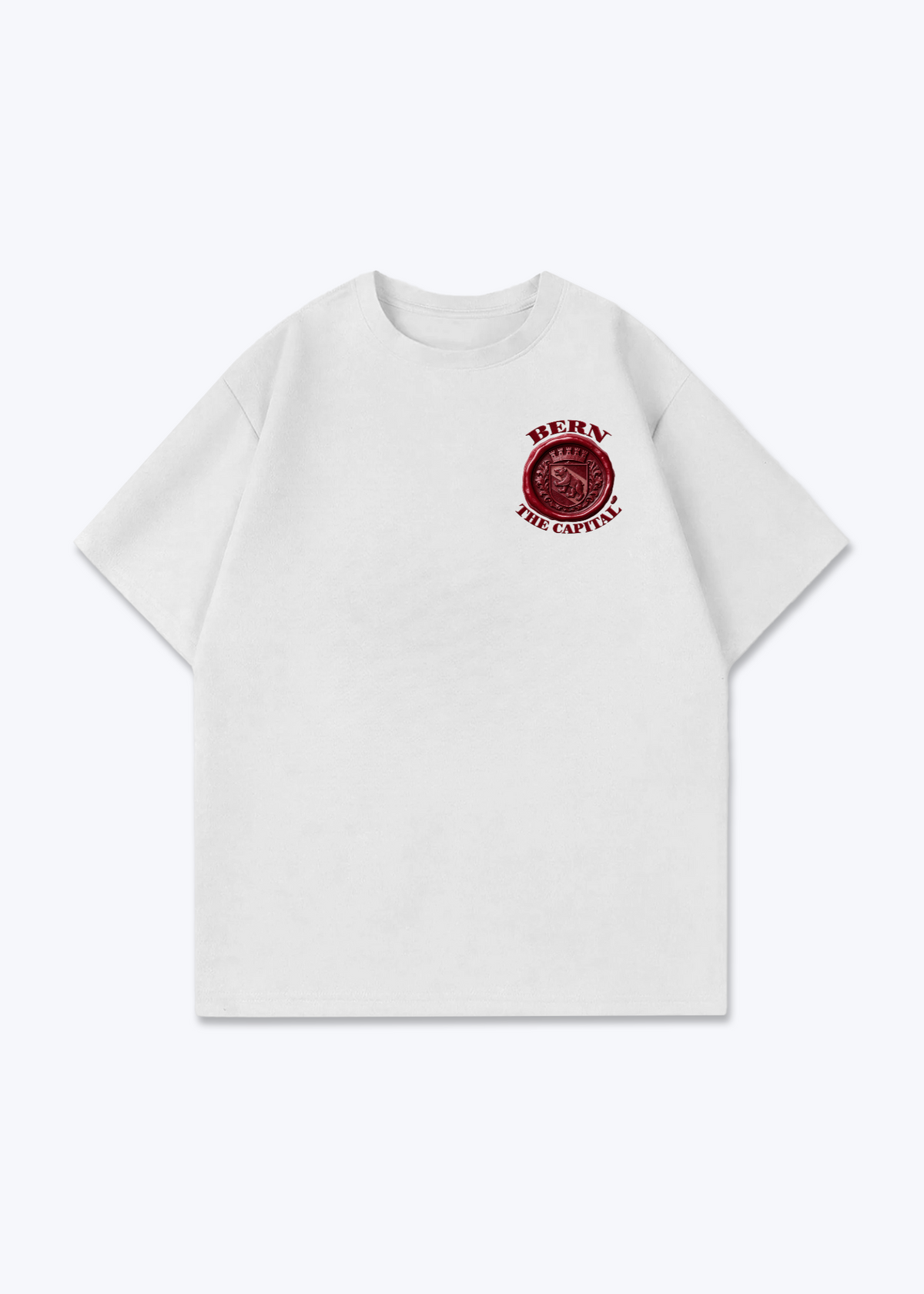 Bern Stamp Oversized T-Shirt - White Front (Designed)