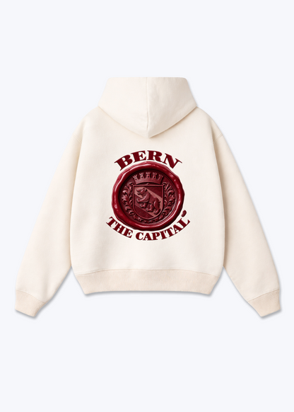 Bern Stamp Oversized Hoodie - Beige Back (Designed)