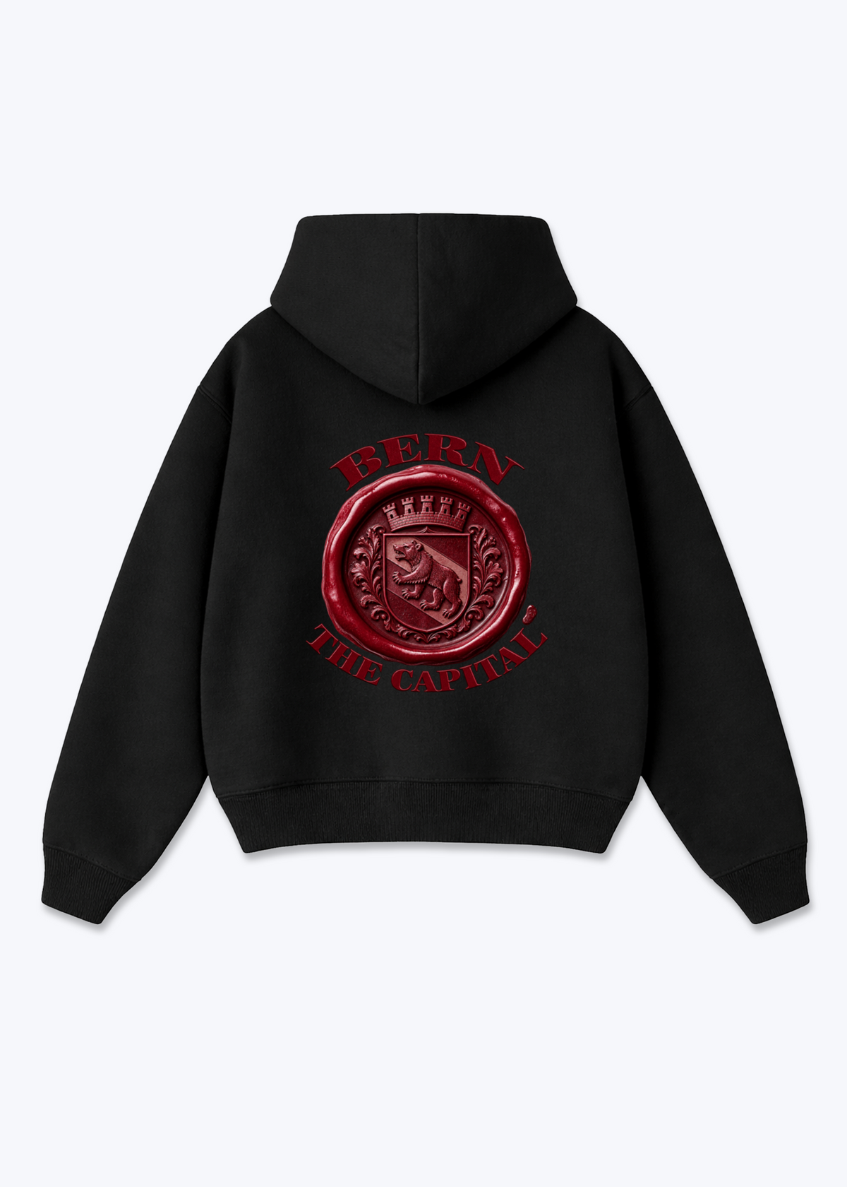 Bern Stamp Oversized Hoodie - Black Back (Designed)