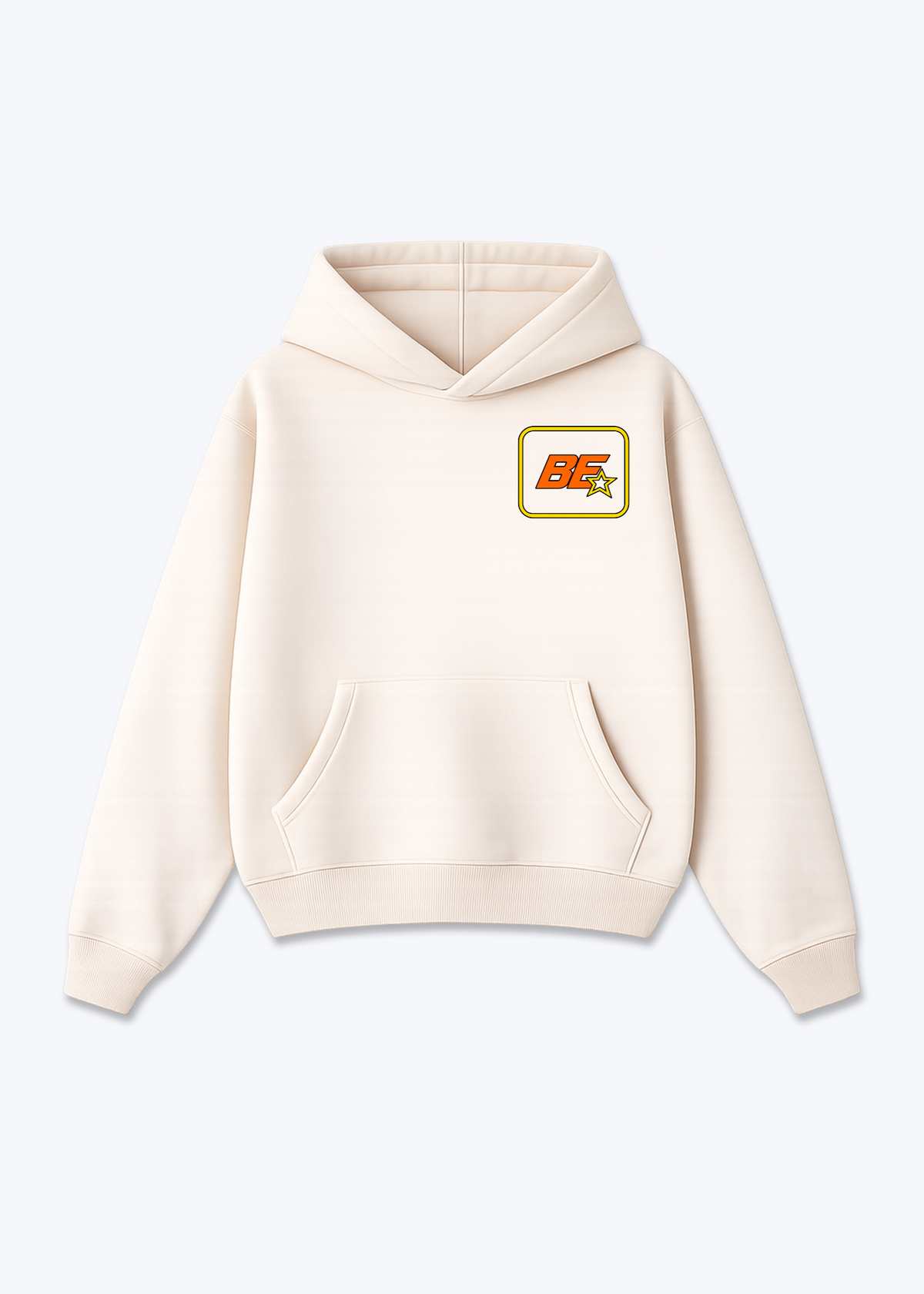 Bern BE Oversized Hoodie - Beige Front (Designed)