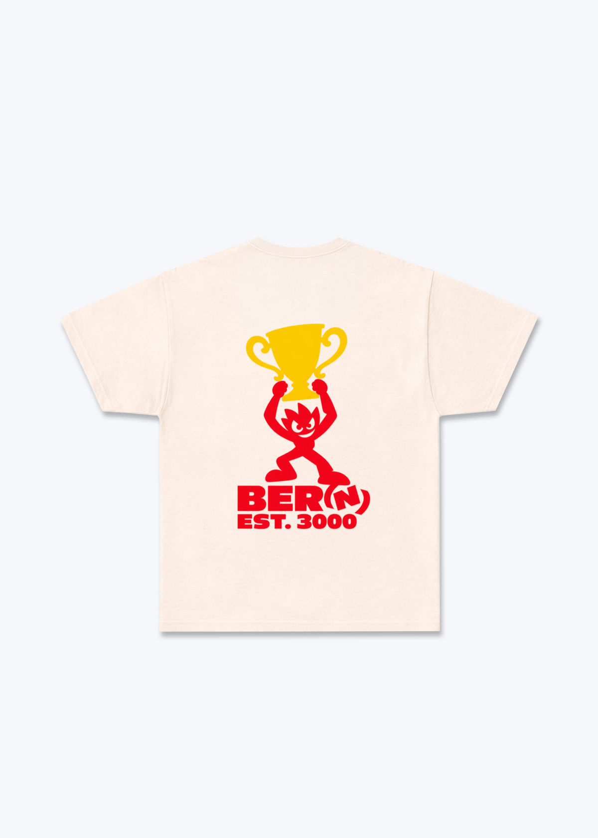 Bern Win Basic T-Shirt - Beige Back (Designed)