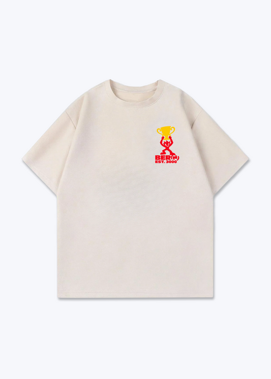 Bern Win Oversized T-Shirt - Beige Front (Designed)
