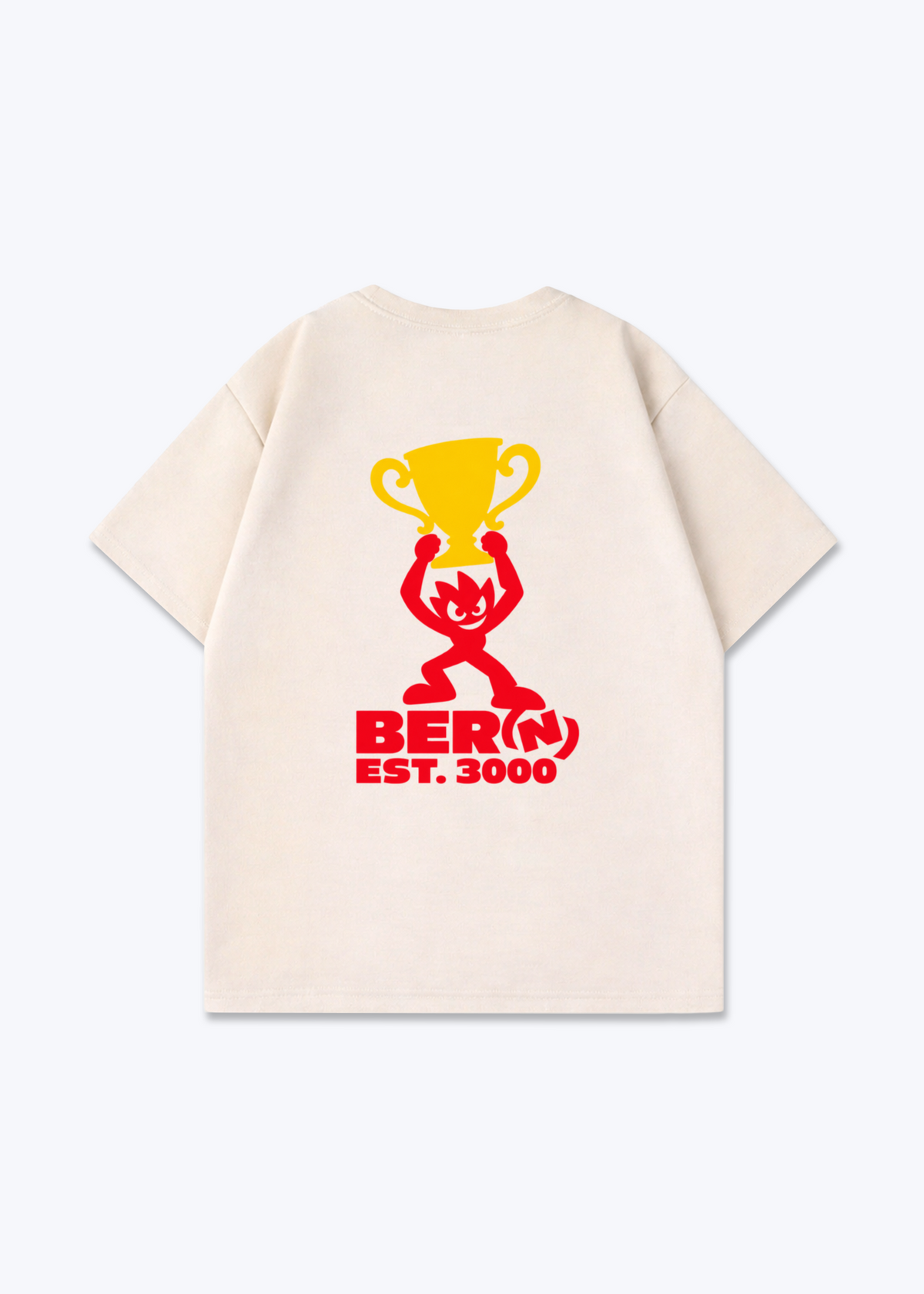 Bern Win Oversized T-Shirt - Beige Back (Designed)