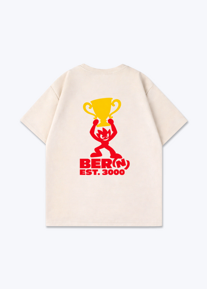 Bern Win Oversized T-Shirt - Beige Back (Designed)