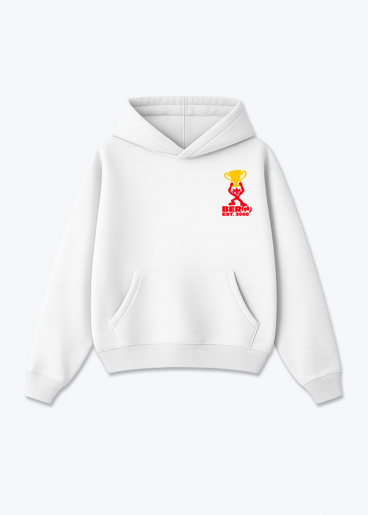 Bern Win Oversized Hoodie - White Front (Designed)
