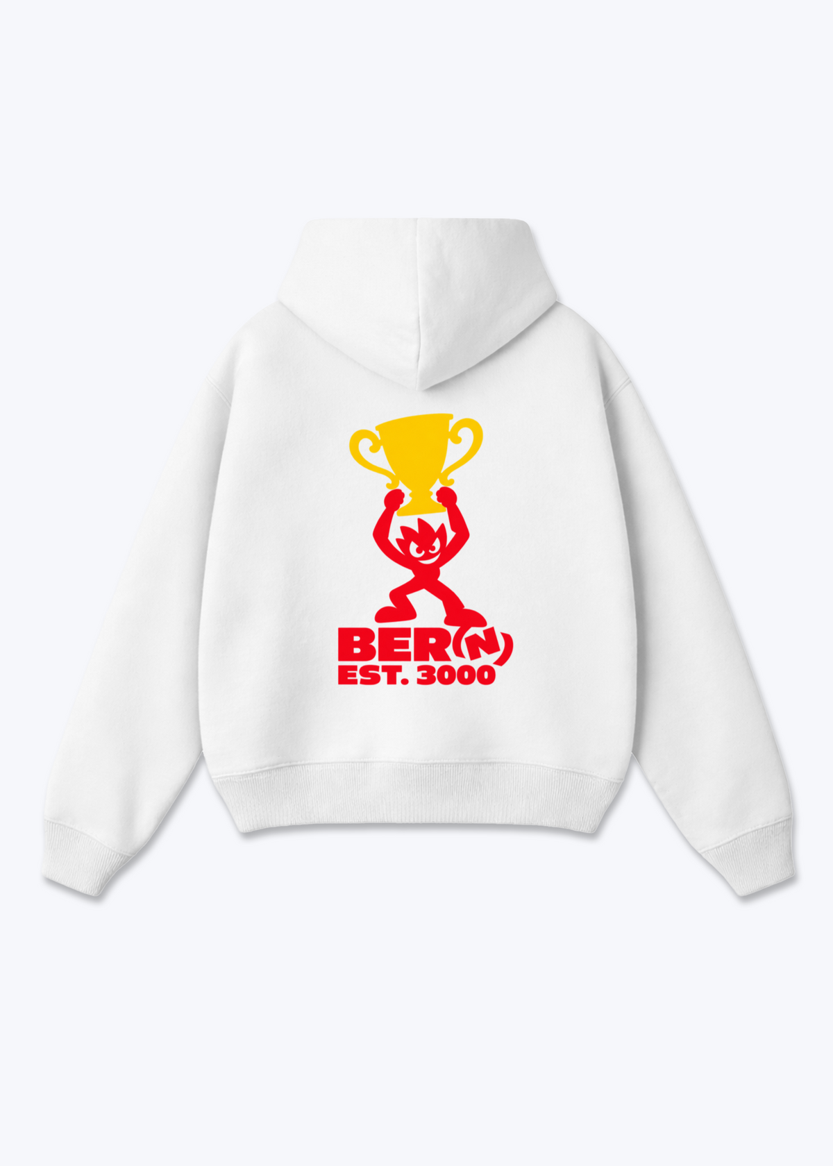 Bern Win Oversized Hoodie - White Back (Designed)