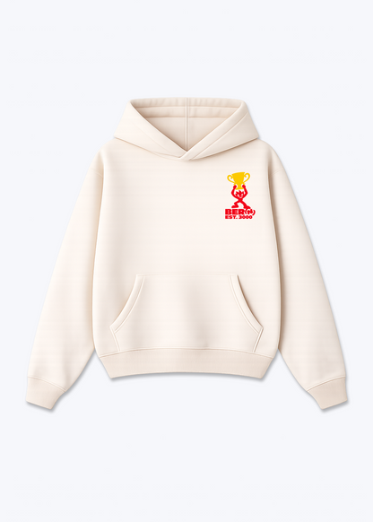 Bern Win Oversized Hoodie - Beige Front (Designed)