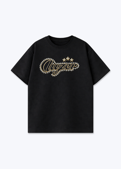 Luzern Diamond Oversized T-Shirt - Black Front (Designed)