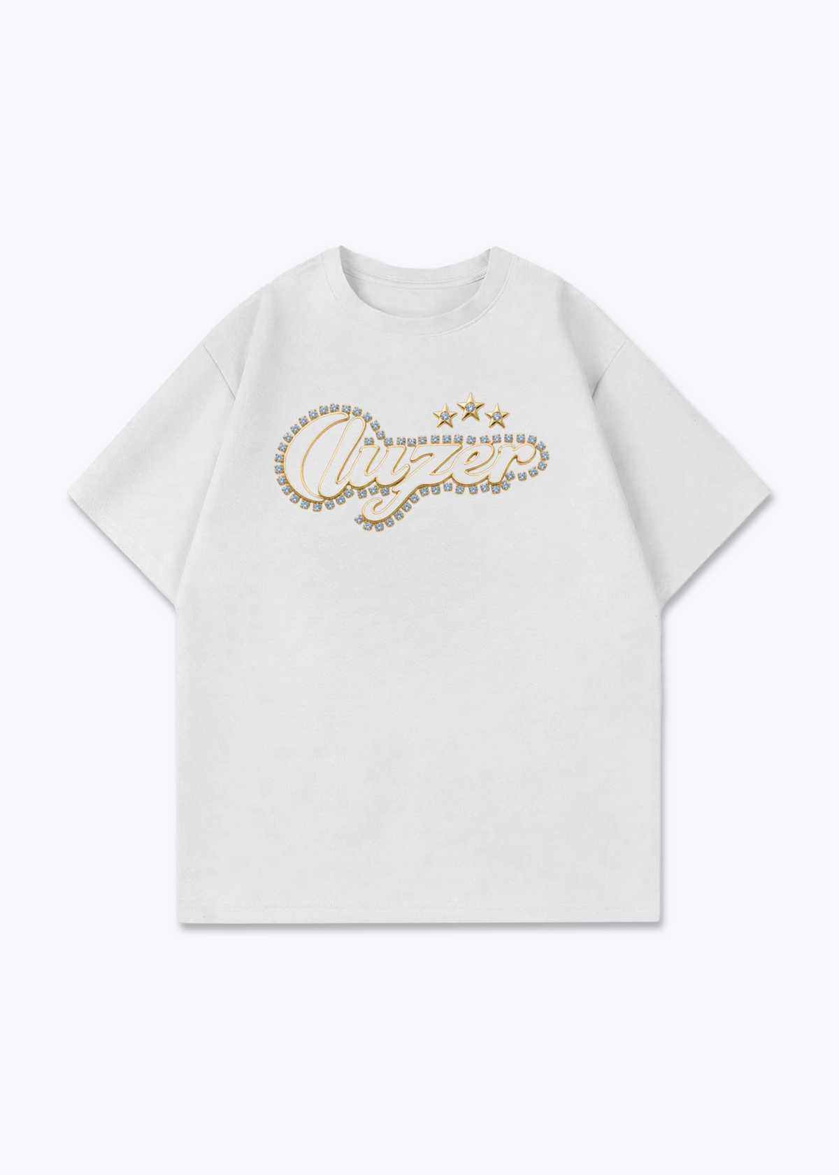 Luzern Diamond Oversized T-Shirt - White Front (Designed)
