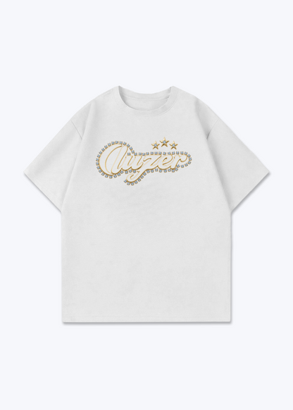 Luzern Diamond Oversized T-Shirt - White Front (Designed)