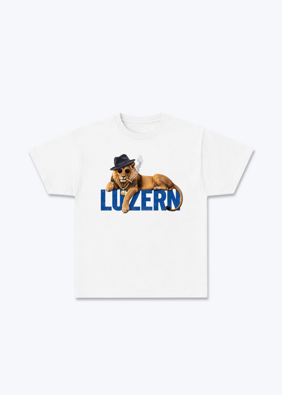 Luzern Patron Basic T-Shirt - White Front (Designed)