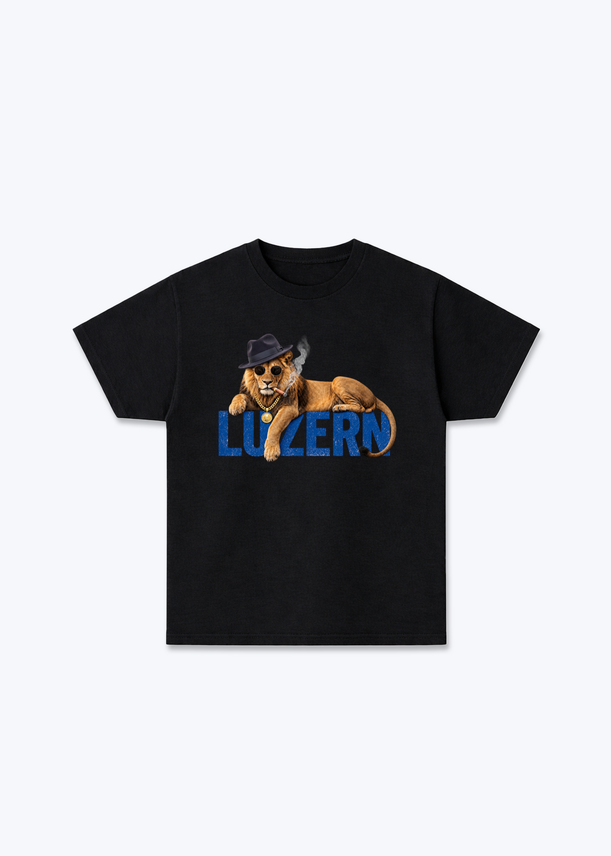 Luzern Patron Basic T-Shirt - Black Front (Designed)