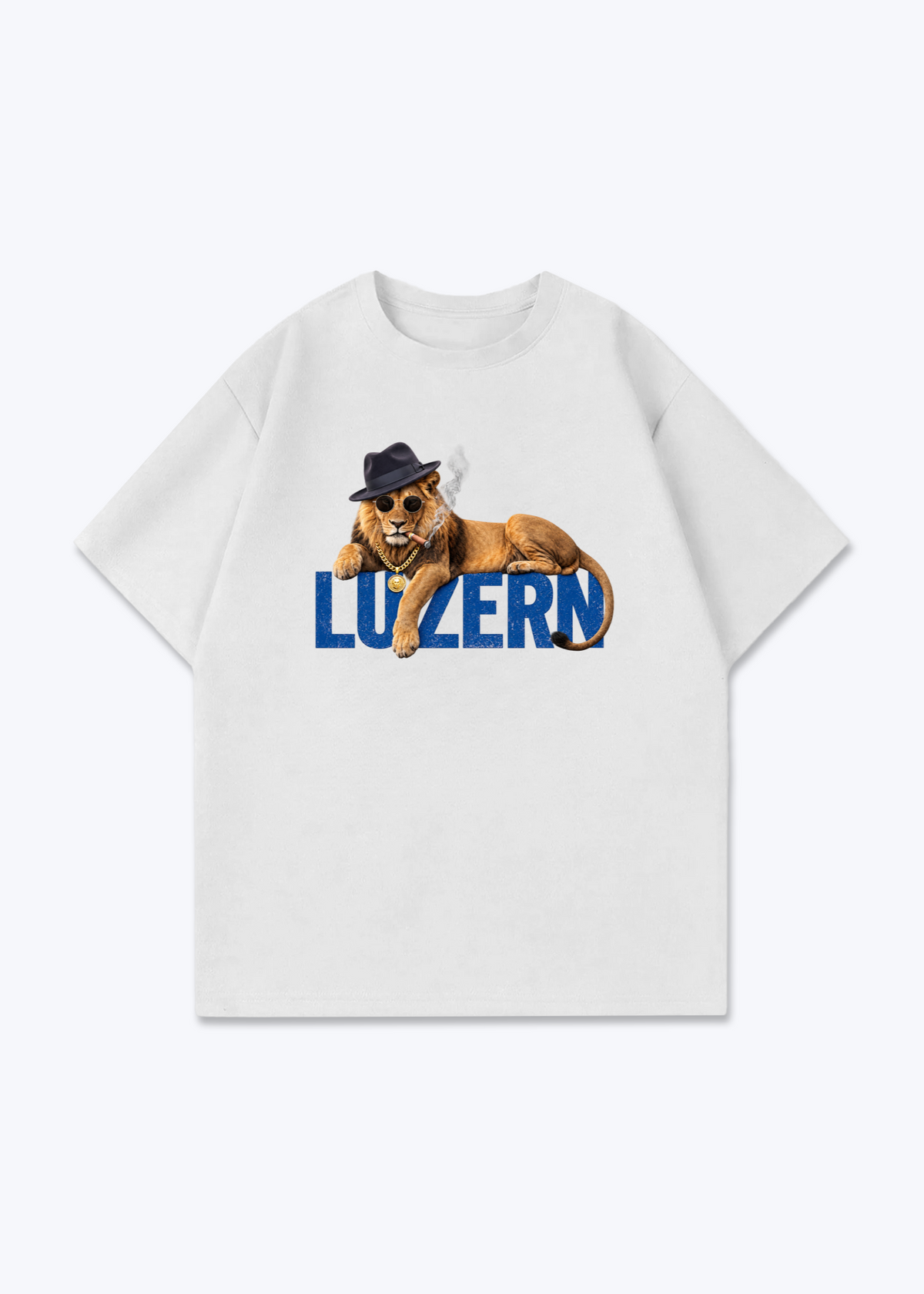 Luzern Patron Oversized T-Shirt - White Front (Designed)