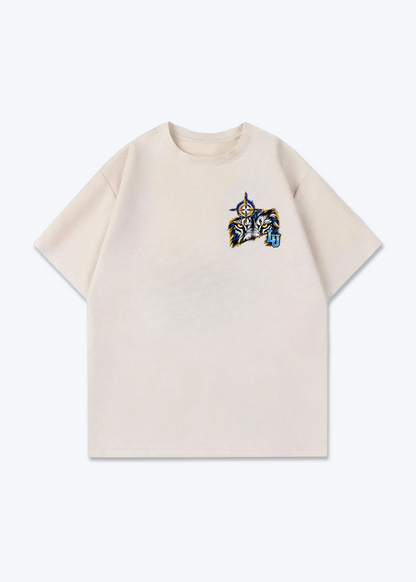 Luzern Aim Oversized T-Shirt - Beige Front (Designed)