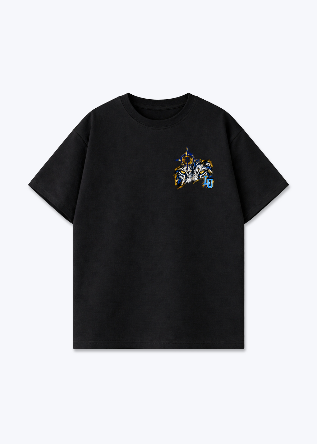 Luzern Aim Oversized T-Shirt - Black Front (Designed)