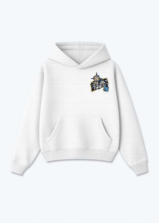 Luzern Aim Oversized Hoodie - White Front (Designed)