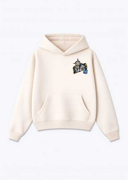 Luzern Aim Oversized Hoodie - Beige Front (Designed)