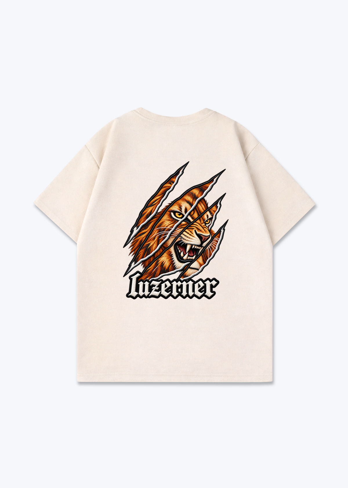Luzern Luzerner Oversized T-Shirt - Beige Back (Designed)