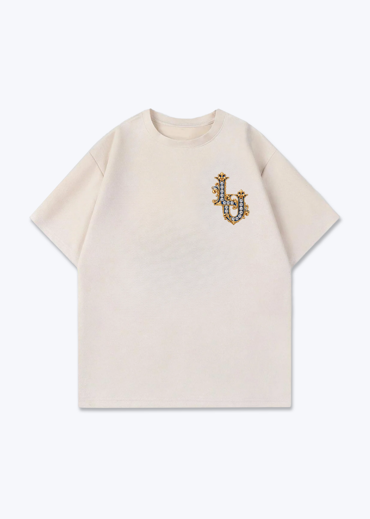 Luzern LU Oversized T-Shirt - Beige Front (Designed)