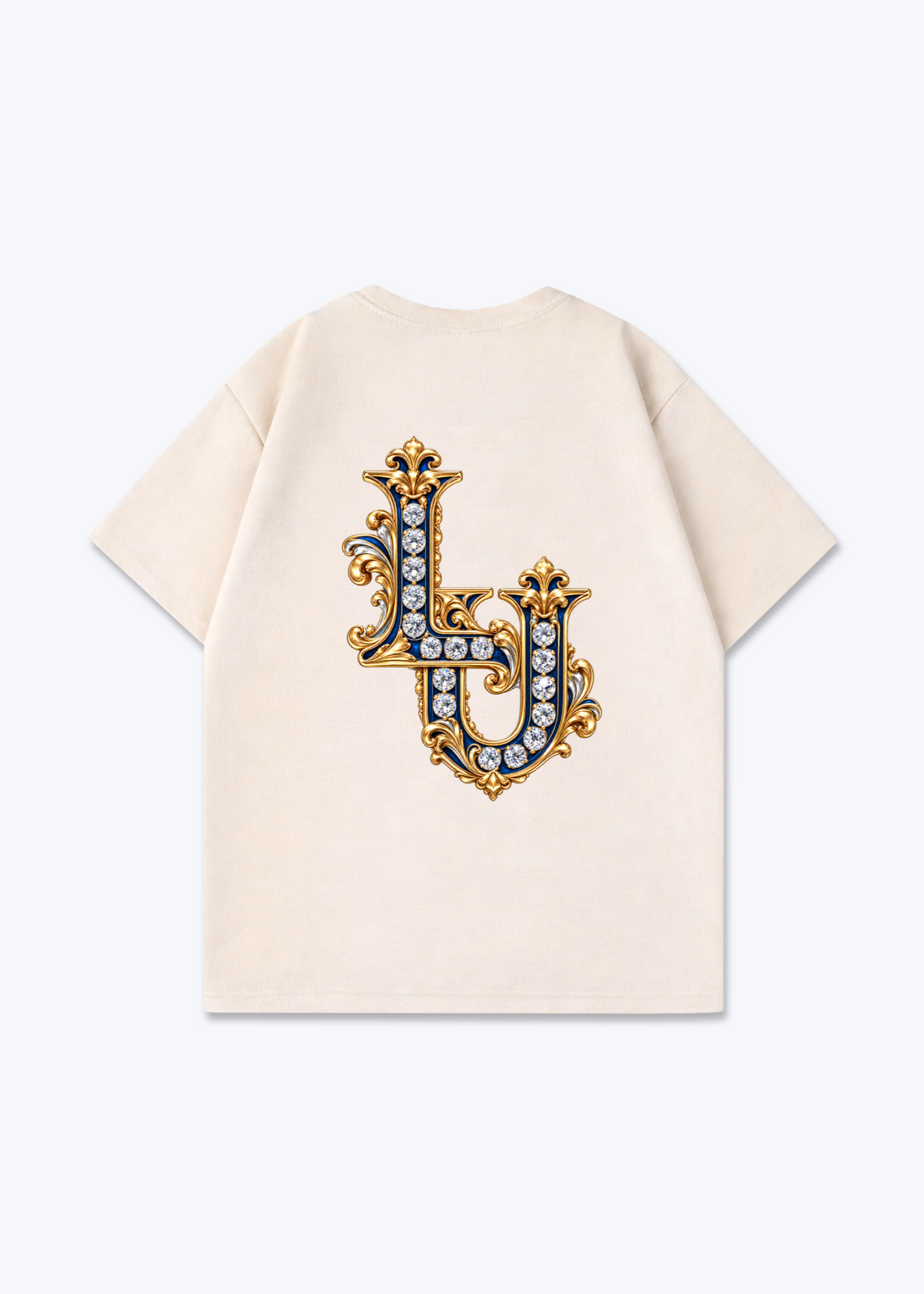 Luzern LU Oversized T-Shirt - Beige Back (Designed)