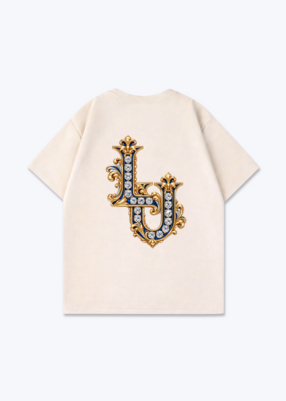 Luzern LU Oversized T-Shirt - Beige Back (Designed)