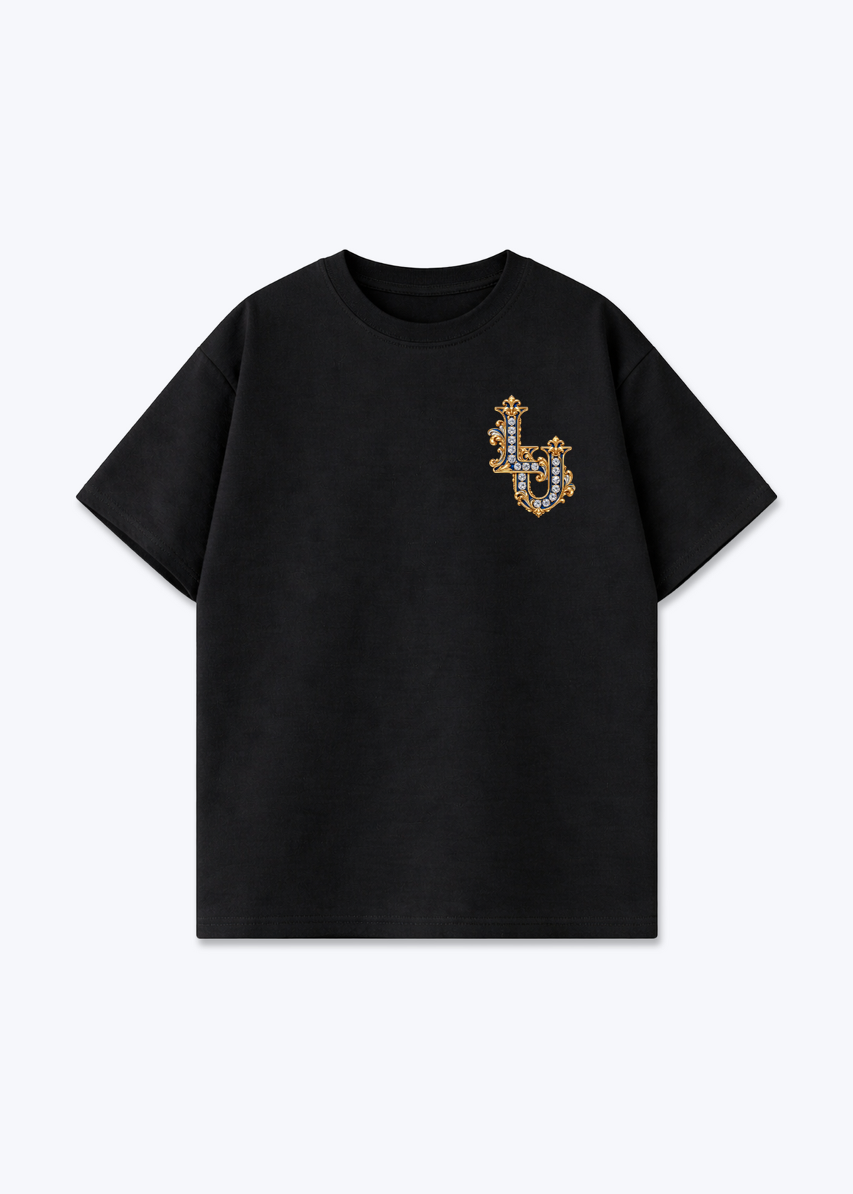 Luzern LU Oversized T-Shirt - Black Front (Designed)