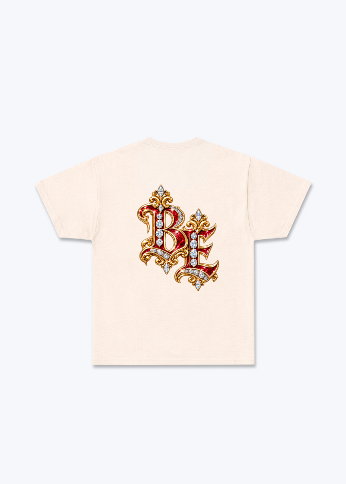 Bern Jewels Basic T-Shirt - Beige Back (Designed)
