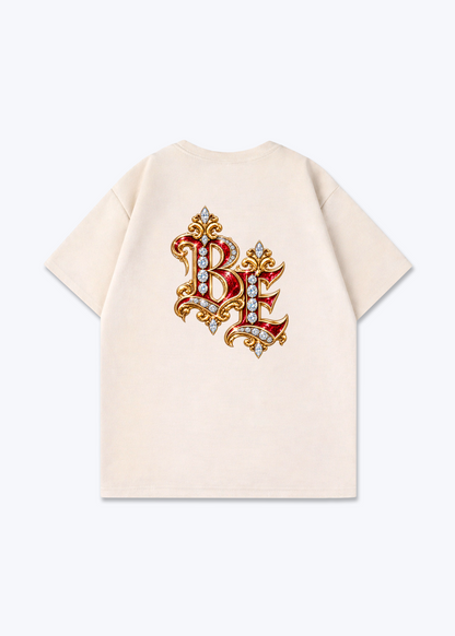 Bern Jewels Oversized T-Shirt - Beige Back (Designed)
