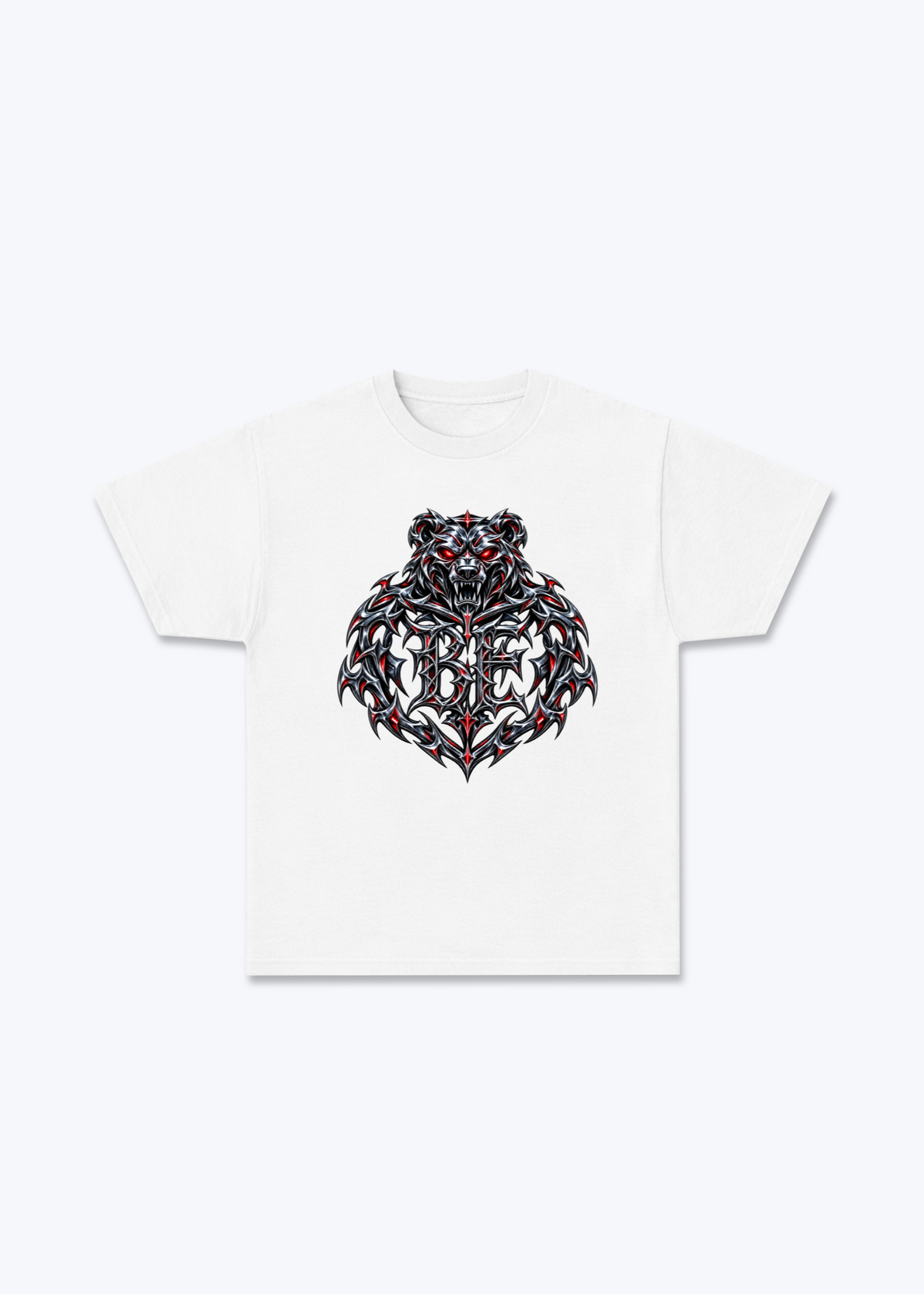 Bern Chrome Basic T-Shirt - White Front (Designed)