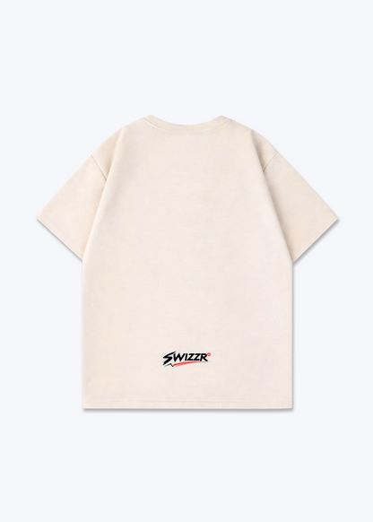 Bern Chrome Oversized T-Shirt - Beige Back (Designed)