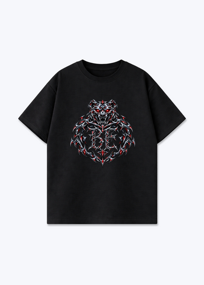 Bern Chrome Oversized T-Shirt - Black Front (Designed)