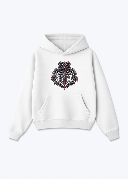 Bern Chrome Oversized Hoodie - White Front (Designed)