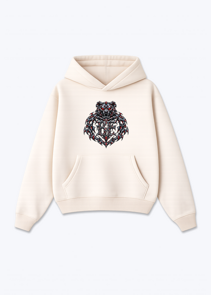 Bern Chrome Oversized Hoodie - Beige Front (Designed)