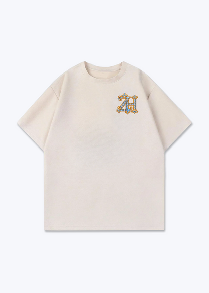 Zürich ZH Oversized T-Shirt - Beige Front (Designed)