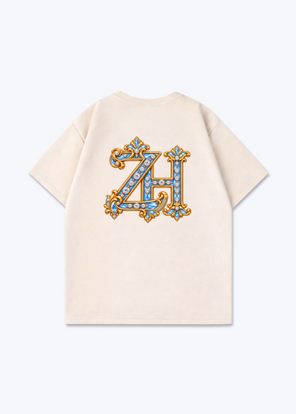 Zürich ZH Oversized T-Shirt - Beige Back (Designed)